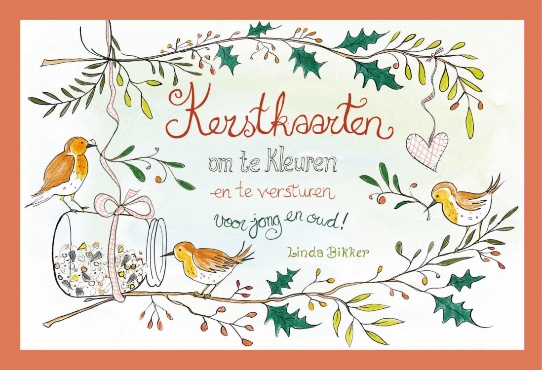 Kerstkaarten om te kleuren en te versturen